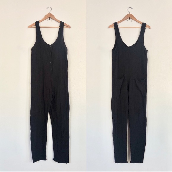 STILLWATER Lost In Love Gauze Jumpsuit in Black - Picture 4 of 8